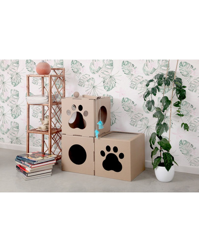 CARTON+ PETS Domek z drapakiem dla kota Netti