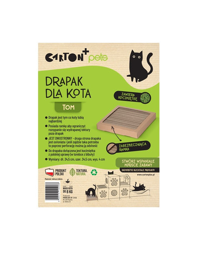 Kartonowy drapak dla kota Tom