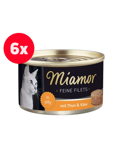 MIAMOR Feine Filets in Jelly puszka 6x100 g dla dorosłych kotów