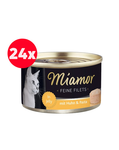 MIAMOR Feine Filets in Jelly puszka 24x100 g dla dorosłych kotów