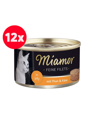MIAMOR Feine Filets in Jelly puszka 12x100 g dla dorosłych kotów