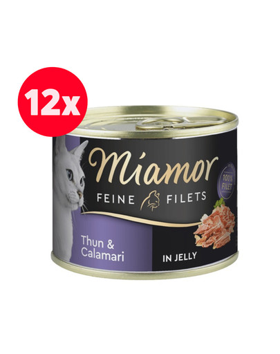 MIAMOR Feine Filets in Jelly puszka 12x185 g dla dorosłych kotów
