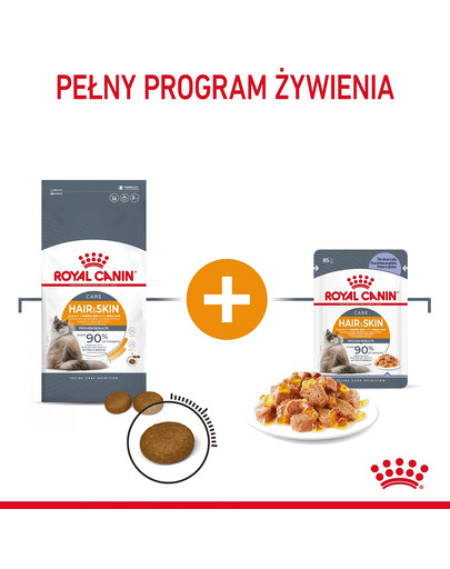 ROYAL CANIN Hair&Skin w galaretce karma mokra dla kotów dorosłych, zdrowa skóra, piękna sierść 85 g