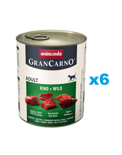 ANIMONDA GranCarno zestaw z dziczyzną 6 x 800 g