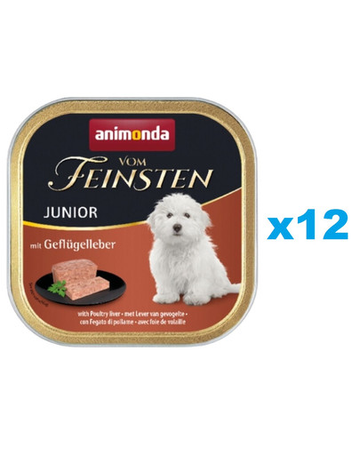 ANIMONDA Vom Feinsten Junior wątróbka drobiowa 12x150 g