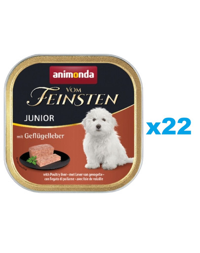 ANIMONDA Vom Feinsten Junior wątróbka drobiowa 22x150 g