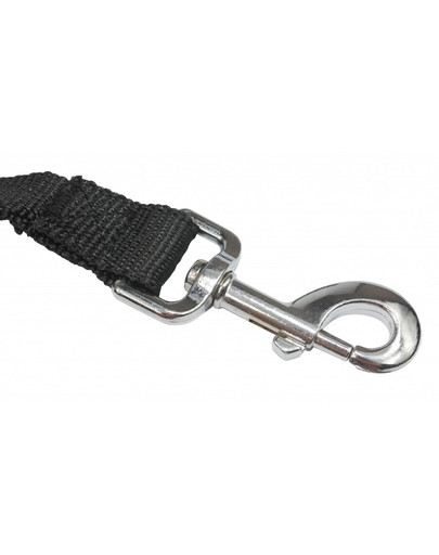 PET NOVA Smycz rozciągliwa BUNGEE czarna 2,5cm 120-180 cm