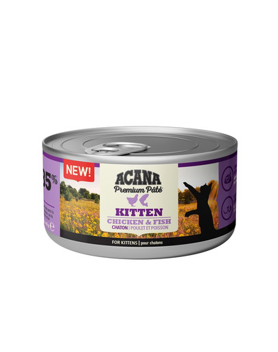 Premium Pate Kitten Chicken & Fish pasztet z kurczakiem i rybą dla kociąt 8 x 85 g