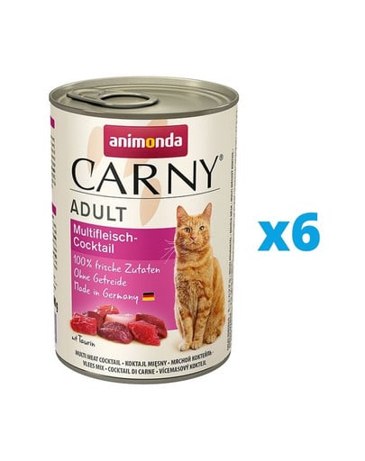 ANIMONDA Carny Adult puszka 6x800g mokra karma dla kota dorosłego