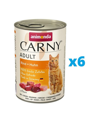 ANIMONDA Carny Adult puszka 6x800g mokra karma dla kota dorosłego