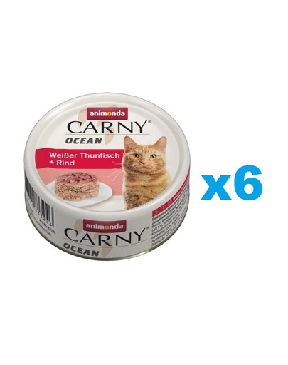 Carny ocean puszka 0.08 kg kot biały tuńczyk / wołowina