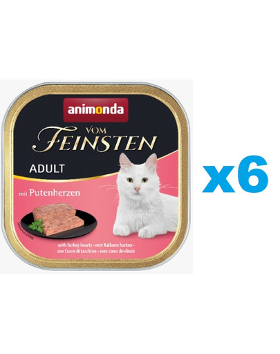 ANIMONDA Vom Feinsten Classic zestaw z sercami indyka 6 x 100 g
