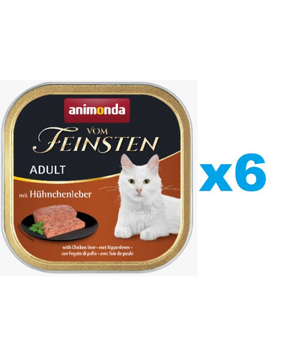 ANIMONDA Vom Feinsten Classic zestaw z wątróbką drobiową 6 x 100 g