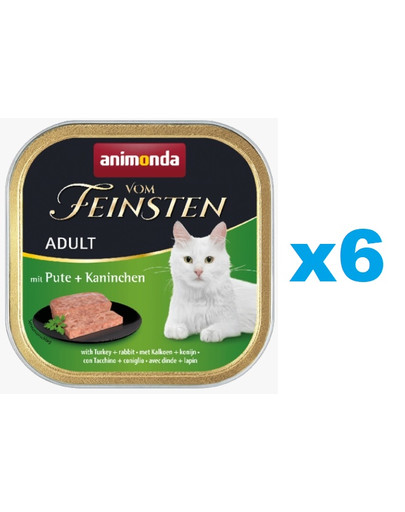 ANIMONDA Vom Feinsten Classic zestaw z indykiem i królikiem 6 x 100 g