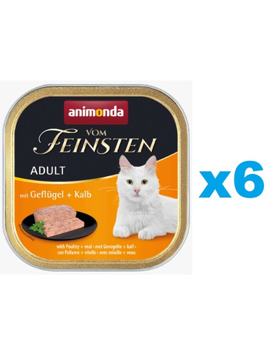 ANIMONDA Vom Feinsten Classic zestaw z drobiem i cielęciną 6 x 100 g