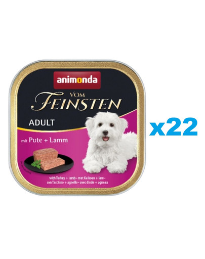 ANIMONDA Vom Feinsten Adult tacka 22x150 g mokra karma dla dorosłych psów