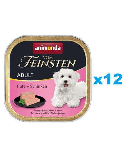 ANIMONDA Vom Feinsten Adult Turkey&Ham 12x150 g indyk i szynka dla dorosłych psów