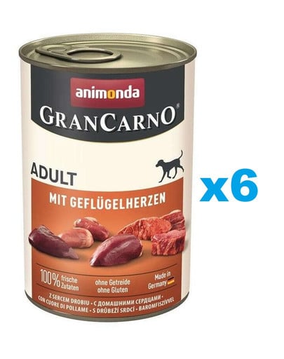 ANIMONDA Grancarno 6x400 g bezzbożowa puszka dla psa