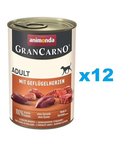 ANIMONDA Grancarno 12x400 g bezzbożowa puszka dla psa