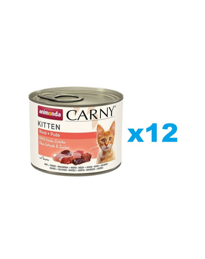ANIMONDA Carny Kitten puszka 12x200 g mokra karma dla dla kociąt