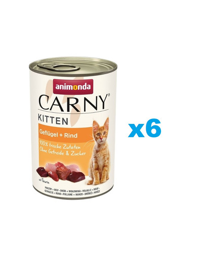 ANIMONDA Carny Kitten puszka 6x400 g mokra karma dla dla kociąt