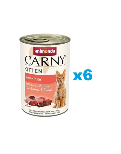 ANIMONDA Carny Kitten puszka 6x400 g mokra karma dla dla kociąt