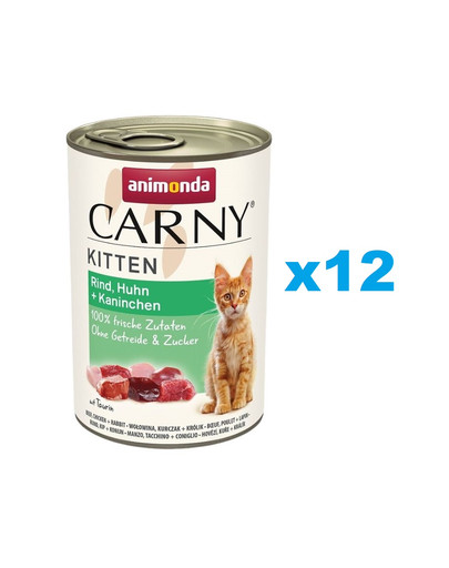 ANIMONDA Carny Kitten puszka 12x400 g mokra karma dla dla kociąt