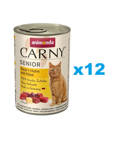 ANIMONDA Carny Senior 12x400 g mokra karma dla starszych kotów
