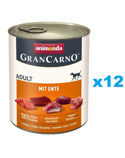 ANIMONDA GranCarno 12x800 g bezzbożowa puszka dla psa