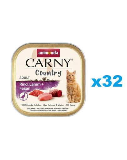 ANIMONDA Carny Country Adult tacka 32x100 g mokra karma dla dorosłych kotów