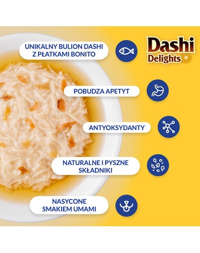 Cat Dashi Delights Kurczak, tuńczyk i łosoś 70 g