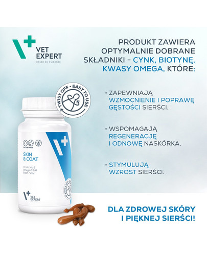 VETEXPERT Display 5x Skin&Coat suplementy na mocną sierść