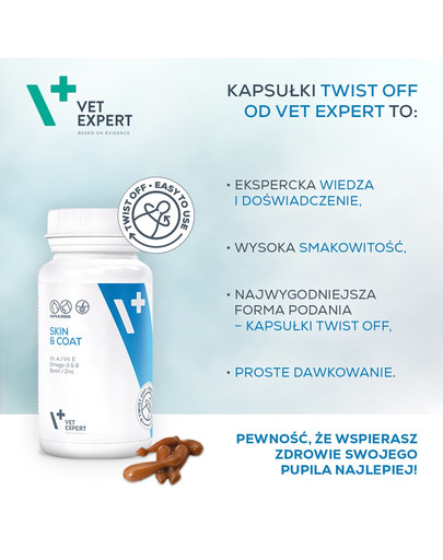 VETEXPERT Display 5x Skin&Coat suplementy na mocną sierść