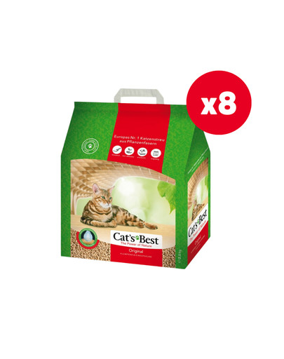 JRS Cat’s Best Original Żwirek drewniany zbrylający 8x5L (40L)