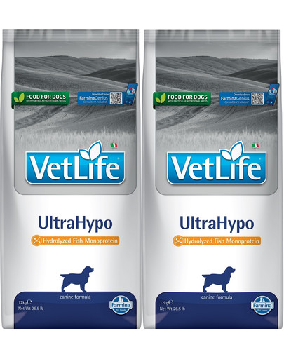 FARMINA Vet Life UltraHypo Dog dla psów z alergią  2 x 12 kg