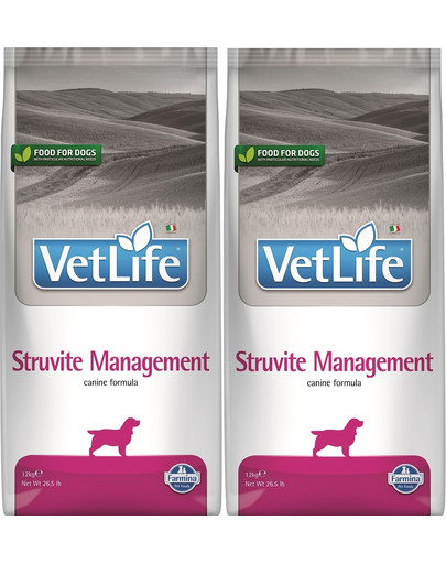 FARMINA Vet Life Struvite Management karma dla psa z chorobą układu moczowego 2 x 12 kg