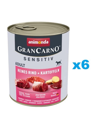 ANIMONDA GranCarno Sensitiv Pure 6x800 g dla dorosłych wrażliwych psów