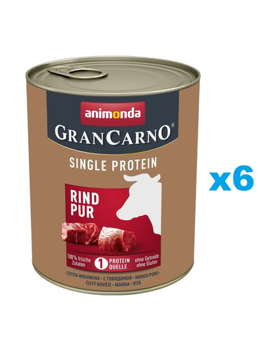 ANIMONDA GranCarno Single Protein Adult 6x800 g mokra karma dla dorosłych psów