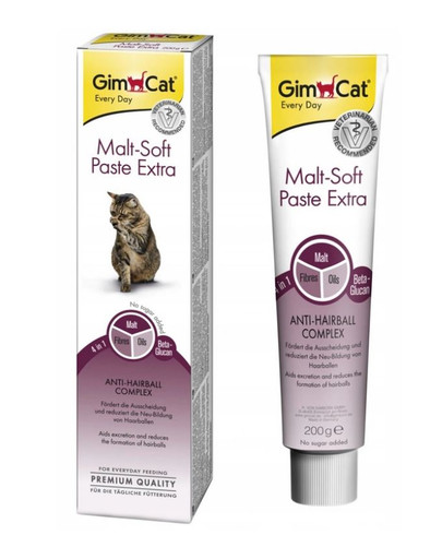 GIMCAT Every Day Malt-Soft Paste Extra 200 g pasta odkłaczająca dla kotów