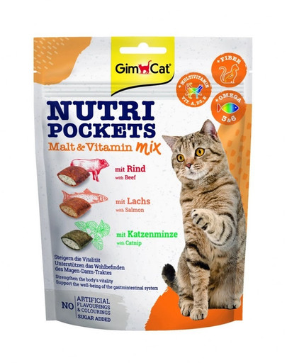 Nutri Pockets Malt&Vitamin mix 150 g słodowo-witaminowy przysmak dla kotów