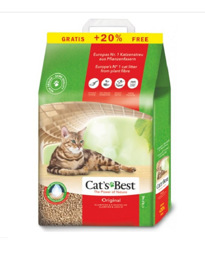Cat’s Best Original 10 l + 20% GRATIS Żwirek drewniany zbrylający