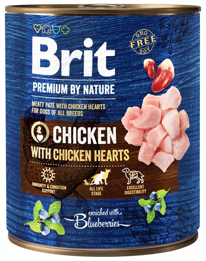 Premium by Nature chicken, hearts 800 g kurczak i serca