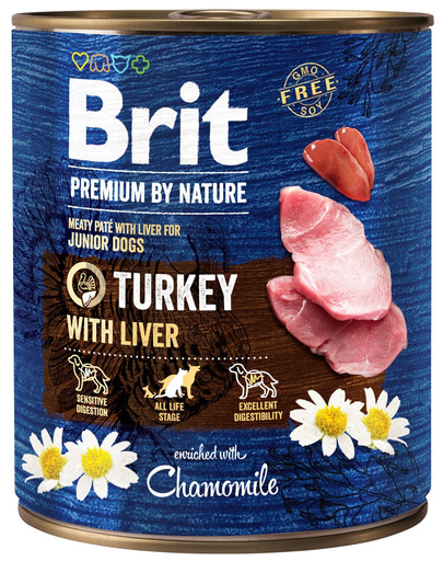 Premium by Nature 800 g indyk i wątroba naturalna karma dla szczeniąt