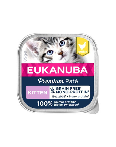 EUKANUBA Grain Free Kitten pasztet dla kociąt 85 g