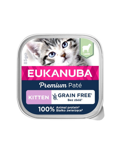 EUKANUBA Grain Free Kitten pasztet dla kociąt 16 x 85 g