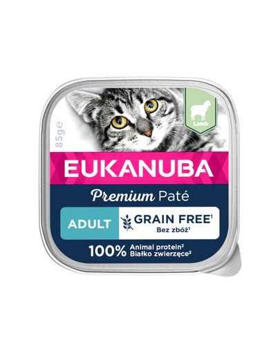 EUKANUBA Grain Free Adult pasztet dla dorosłych kotów 16 x 85 g