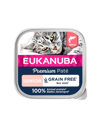 EUKANUBA Grain Free Senior pasztet dla starszych kotów 16 x 85 g