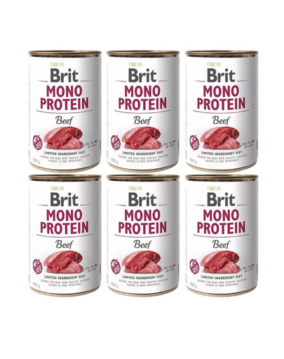 BRIT Mono Protein Beef 6x400 g monoproteinowa karma wołowina