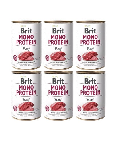 BRIT Mono Protein puszka 6x400 g monoproteinowa karma dla psów wszystkich ras