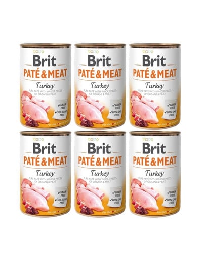 BRIT Pate&Meat puszka 6x400 g pasztet dla psów wszystkich ras